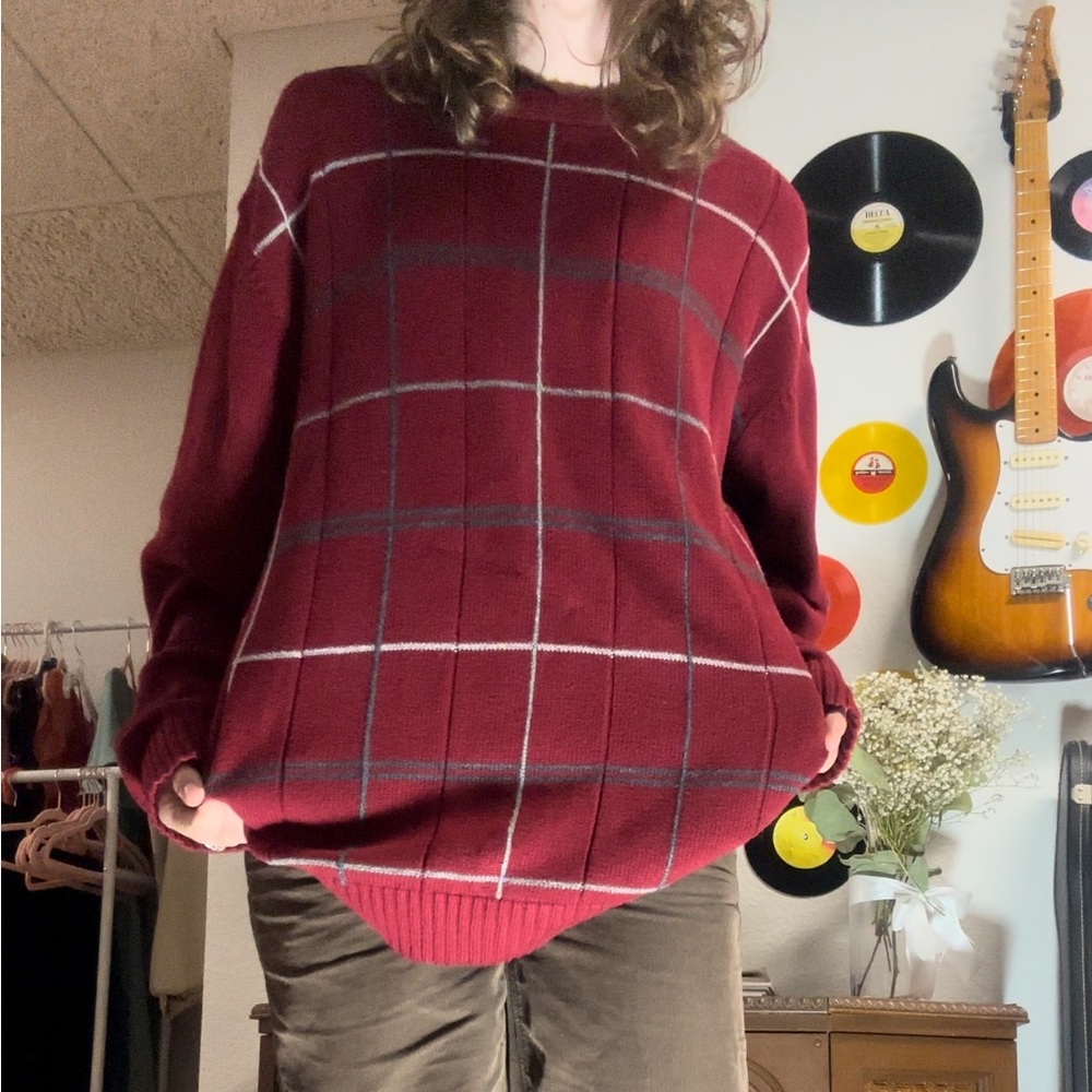 Vintage Oscar De La Renta oversized Grandpa Sweater